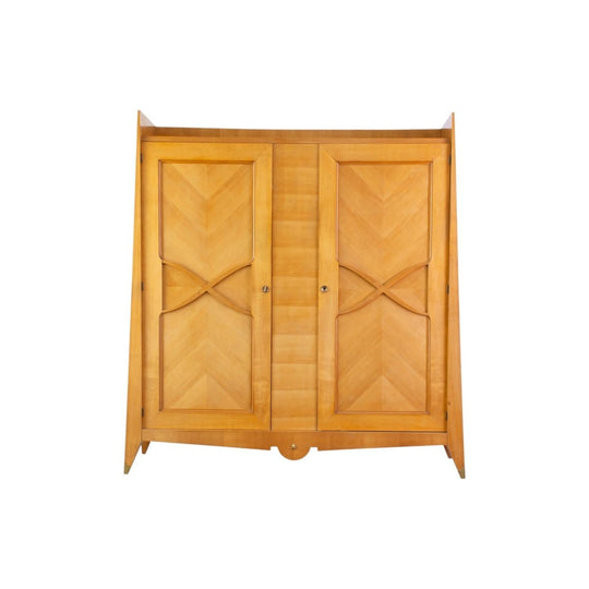 A  1950s Sycamore Armoire in the Manner of Andre Arbus