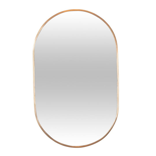 A 1970s Italian Oval Brass Mirror