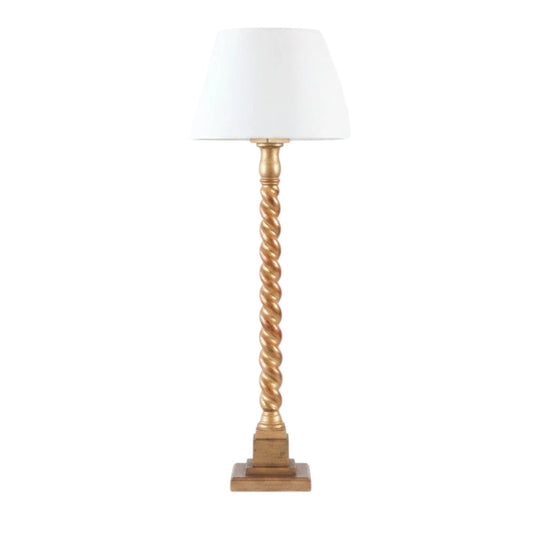 A 20th Century Giltwood Solomonic Column Table Lamp