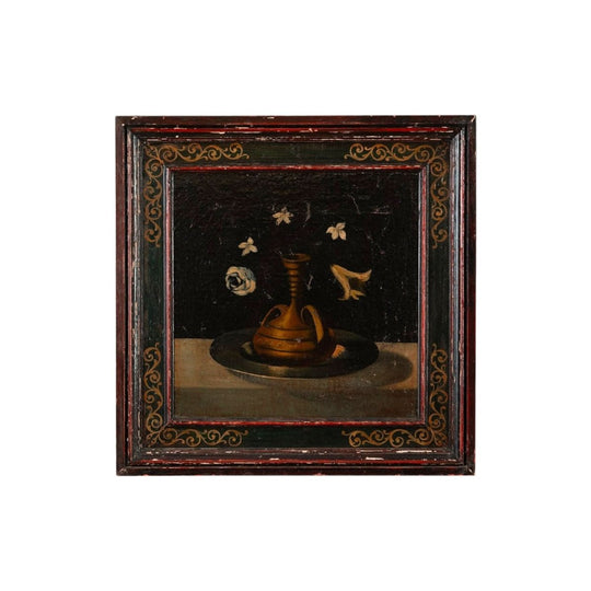 A Baroque Style still Life with a Jug and White Flowers