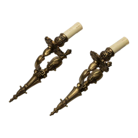 A charming pair of antique French wall sconces from the French Alps