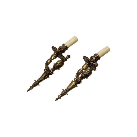 A charming pair of antique French wall sconces from the French Alps