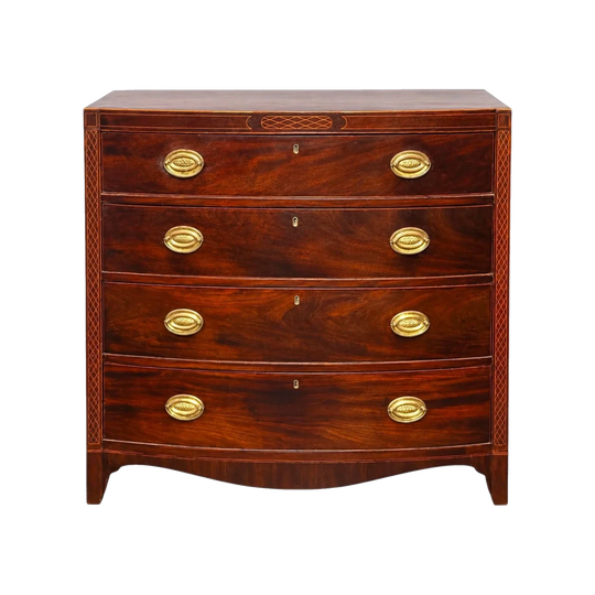 A Good George III Mahogany Bow-Front Chest of Drawers, c.1810