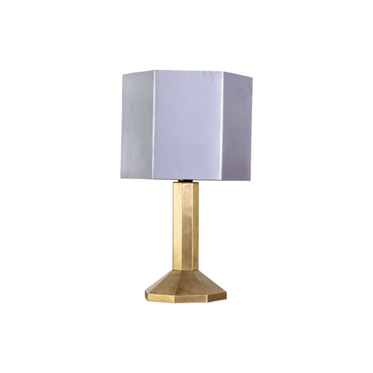 A Hexagonal Brass Table Lamp