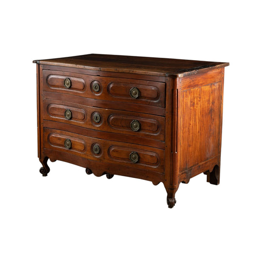 A Louis XV  French Provincial Cherrywood Commode