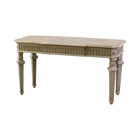 A Louis XVI Style Painted Side Table