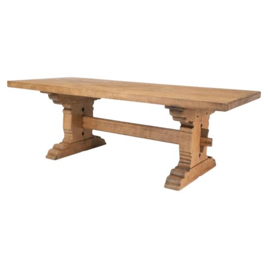 A Mid 20th Century Bleached Oak Monastery Oak Table