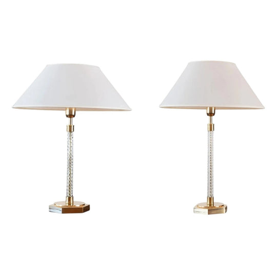 A Near Pair of Murano Glass Table Lamps