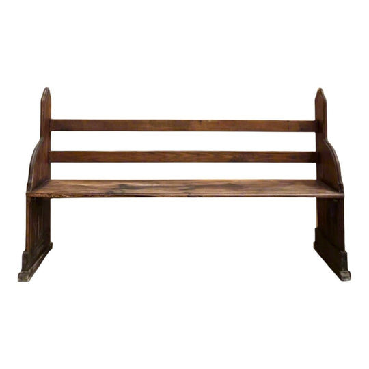 A Pair Antique French Church Bench Seat