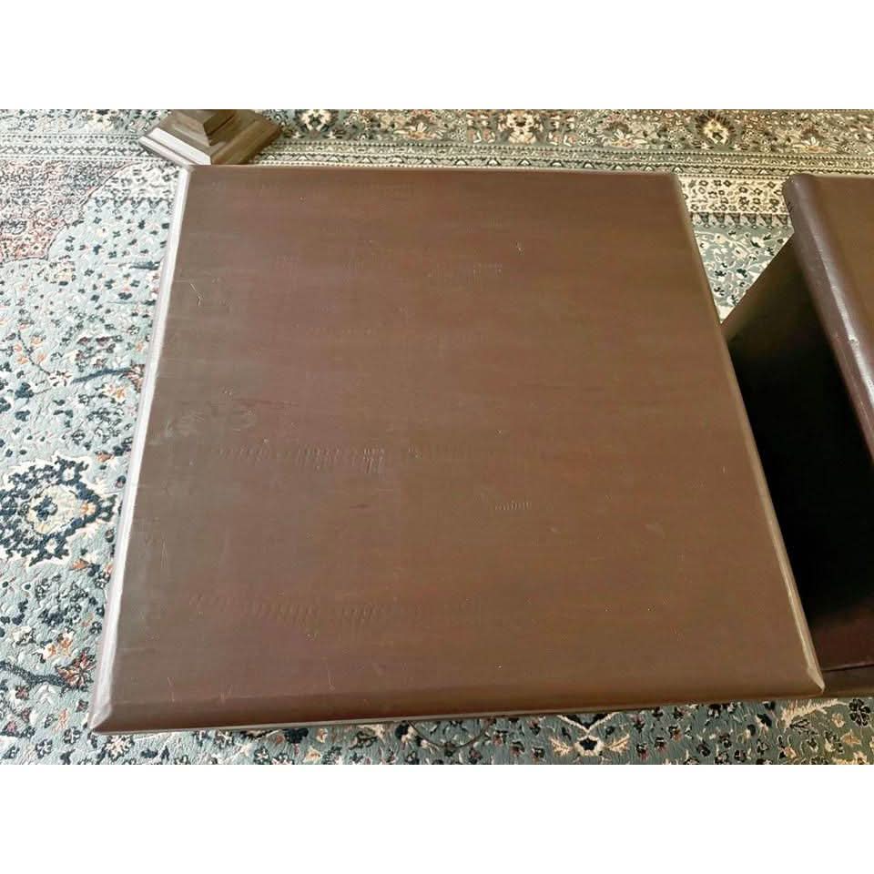 A pair corner tables rustic style joint coffee table solid timber | Bazaa | Designer, Vintage and Antique Furniture