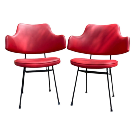 A pair of Featherston RE Chairs, newly upholstered