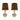 A PAIR OF LARGE, GLAZED, MID CENTURY TABLE LAMPS, WITH SHADES | Bazaa | Designer, Vintage and Antique Furniture