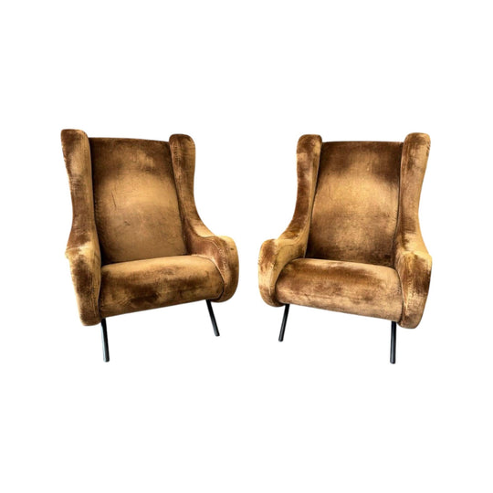 A Pair Of Marco Zanuso Senior Armchairs