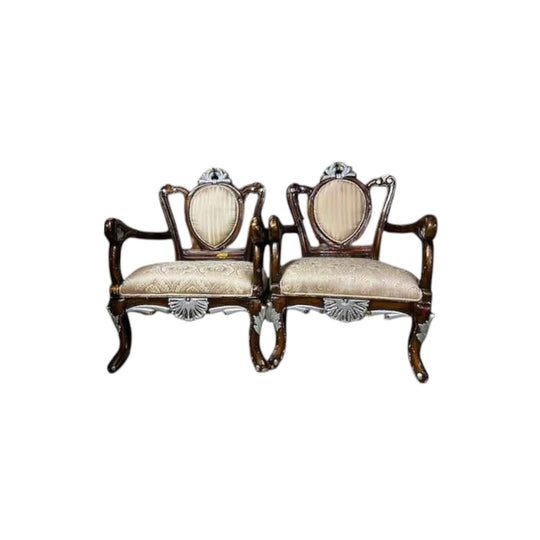 A pair of Vintage large armchairs solid and strong frame nice and clean cushions