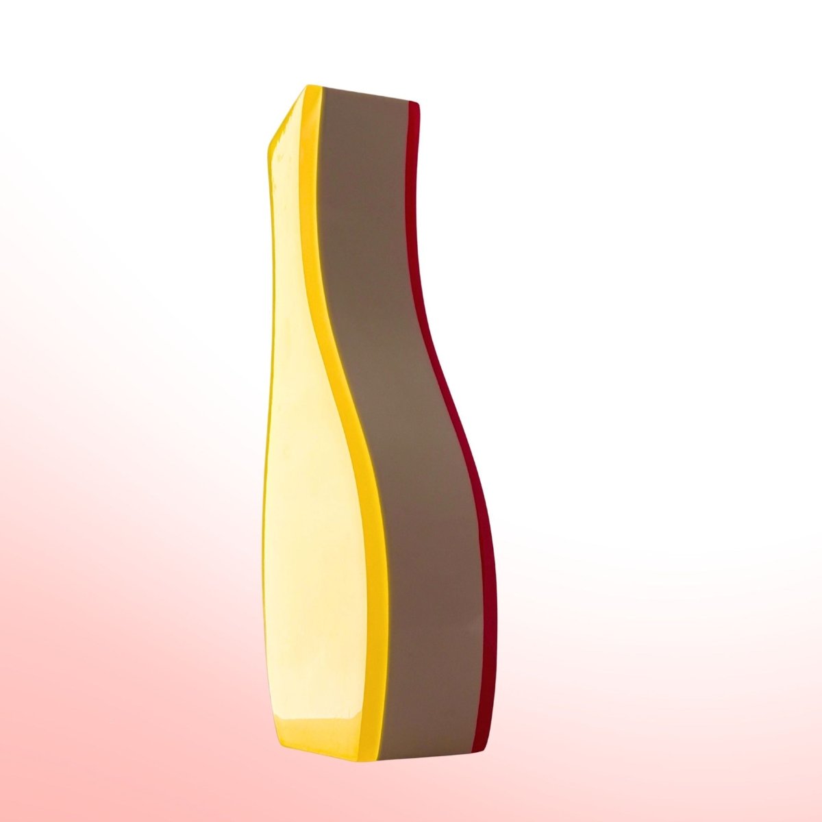 A Post - Modern Tri - Color Acrylic Vase, Manufacturer: Villeroy & Boch, Germany Circa 1990–1999 | Bazaa | Designer, Vintage and Antique Furniture