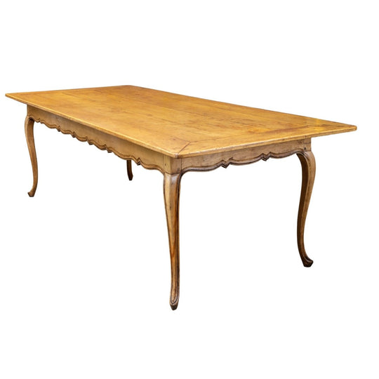 A very good pale cherrywood provincial farmhouse table, French 19th Century