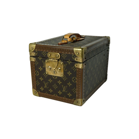 A vintage French Louis Vuitton cosmetic vanity trunk case