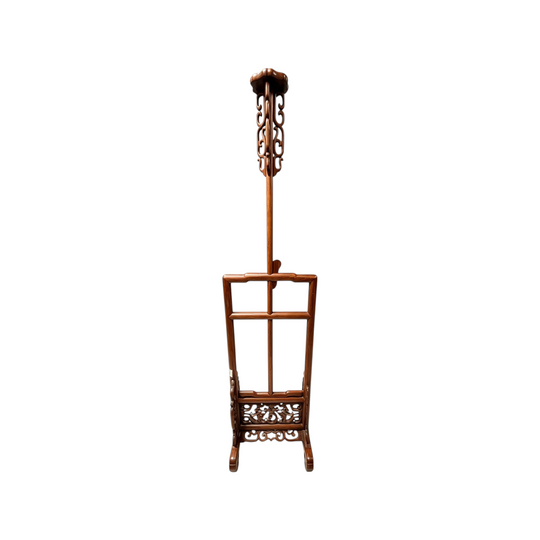 1435: CHINESE HARDWOOD LAMP STAND QING DYNASTY (1644-1912) OR EARLY 20TH CENTURY