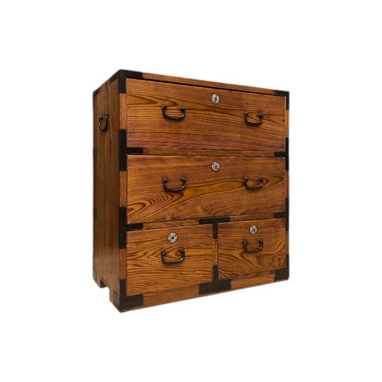 Vintage Japanese Ko Dansu Side Cabinet - Cedar | Taisho
