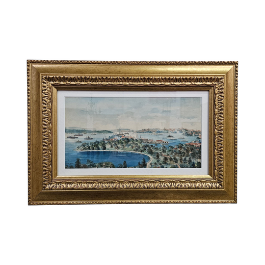 Signed Watercolour of Sydney Harbour 1932