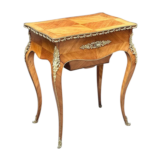 Louis XV style kingwood jewellery table with gilt bronze mounts c.1870 by Tahan Paris