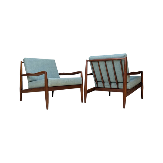 Adrian Pearsall Model 843-C Mid Century Walnut Armchairs