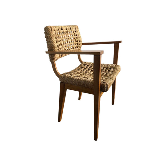 Adrien Audoux- Frida Vinet Bridge Chair for Vibo France, 1940