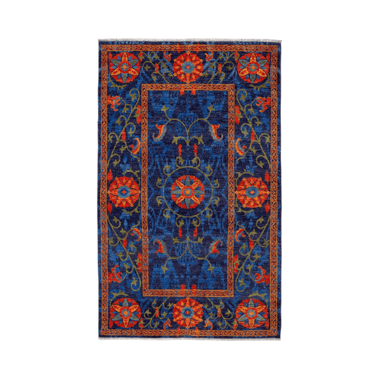 Afghan Spanish Revival Rug. 154 x 253cm