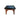 Alron Black Quilted Vinyl and Teak Footstool - Bazaa