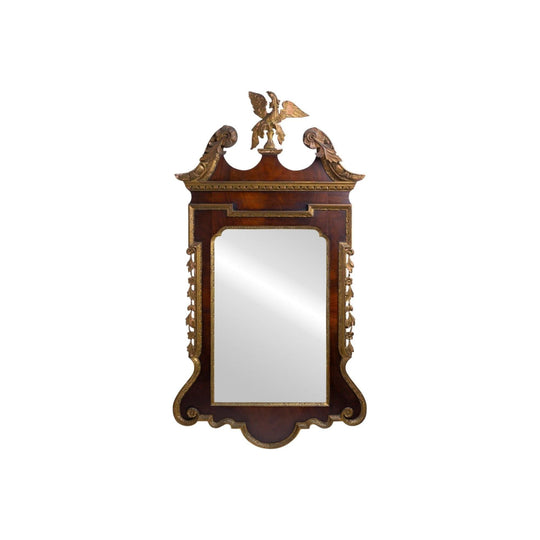 American Federalist Mahogany Veneer Mirror