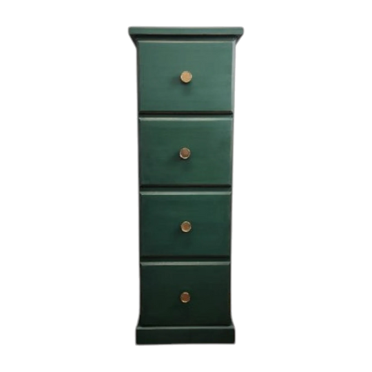 Amsterdam Green Tall Boy with Gold Handles