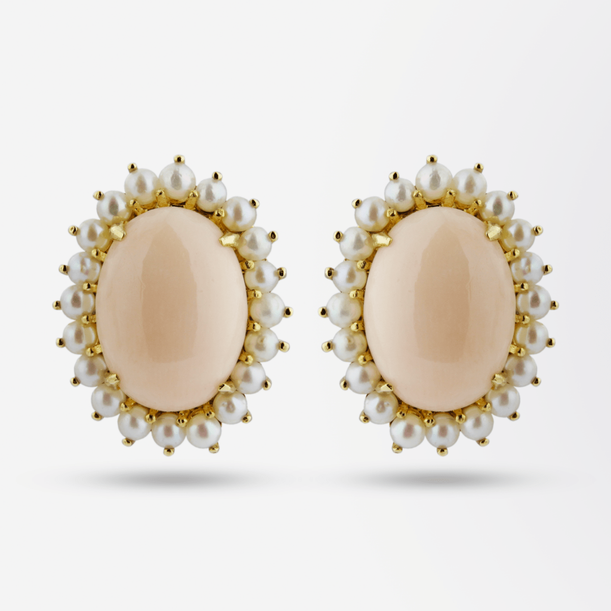 An 18kt Yellow Gold, Coral and Pearl Suite | Bazaa | Designer, Vintage and Antique Furniture