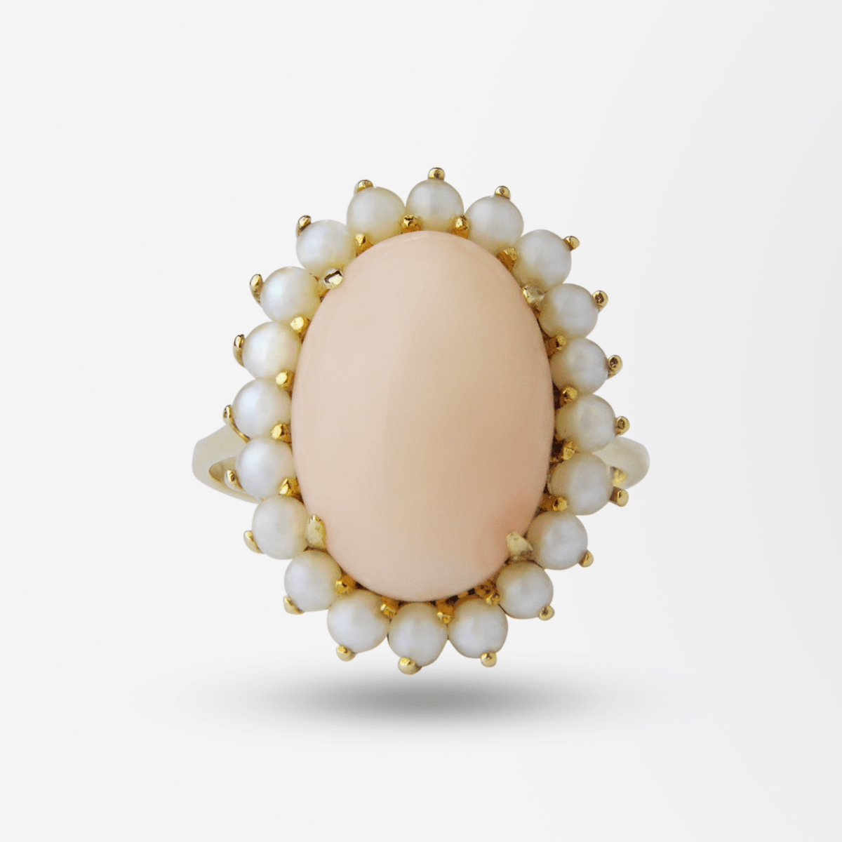 An 18kt Yellow Gold, Coral and Pearl Suite | Bazaa | Designer, Vintage and Antique Furniture