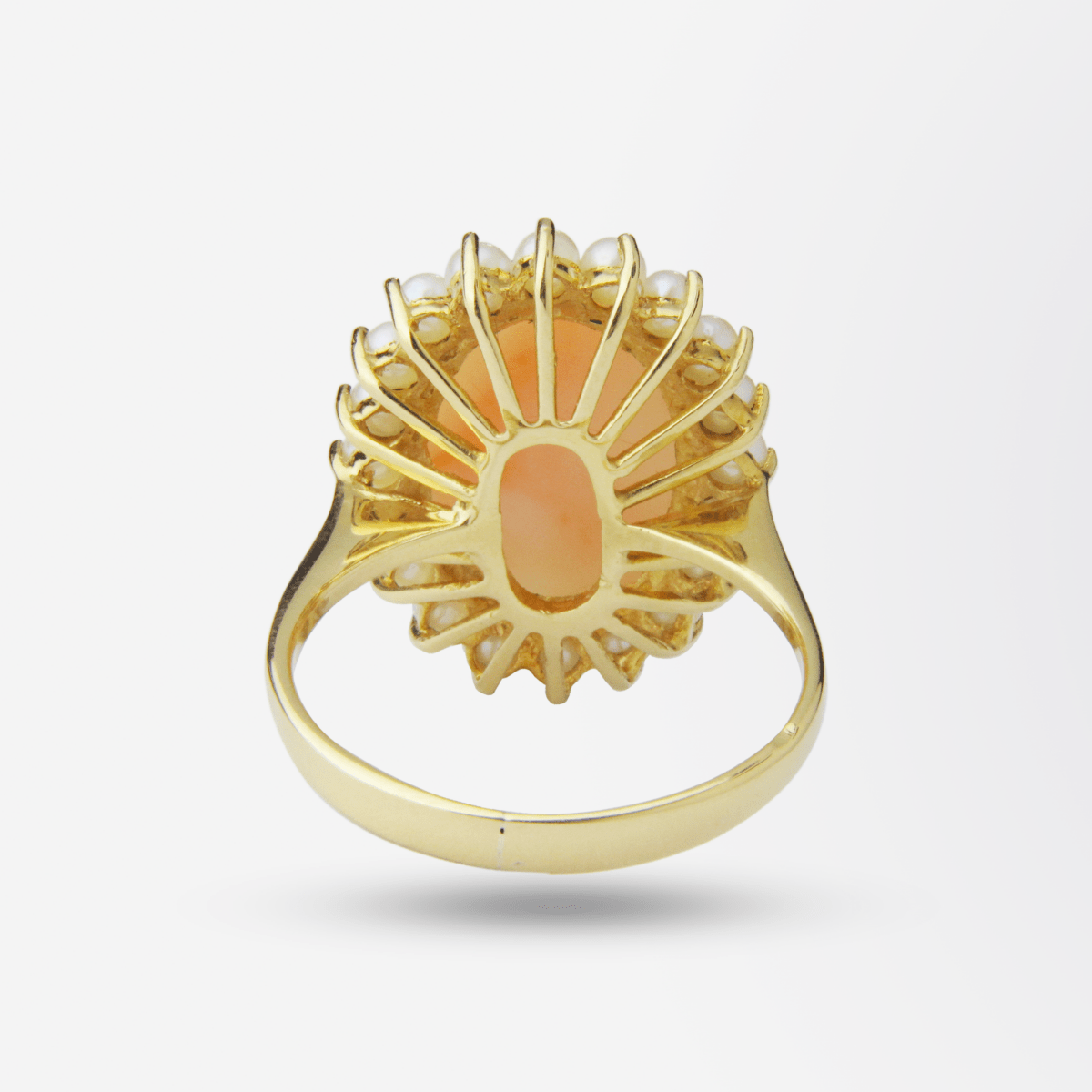 An 18kt Yellow Gold, Coral and Pearl Suite | Bazaa | Designer, Vintage and Antique Furniture