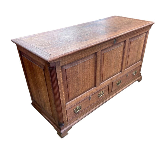 An early 19th century Oak chest.