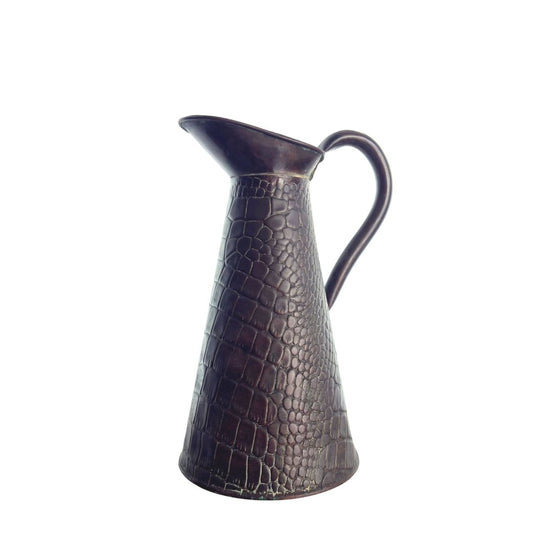AN EDWARDIAN ART NOUVEAU COPPER 'LIZARD-SKIN' JUG By Joseph Sankey & Sons, Bilston, circa 1900-1910