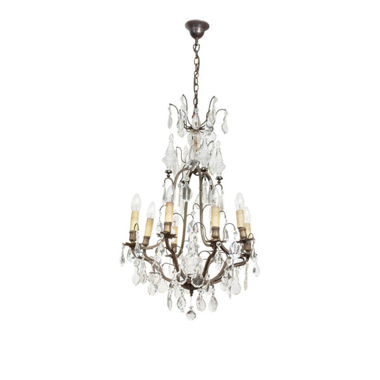 An elegant eight branch Parisian chandelier, French 19th Century