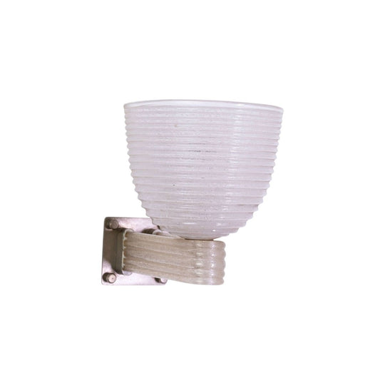 An Pugeleso and Chrome Wall Sconce attributed to Venini Murano