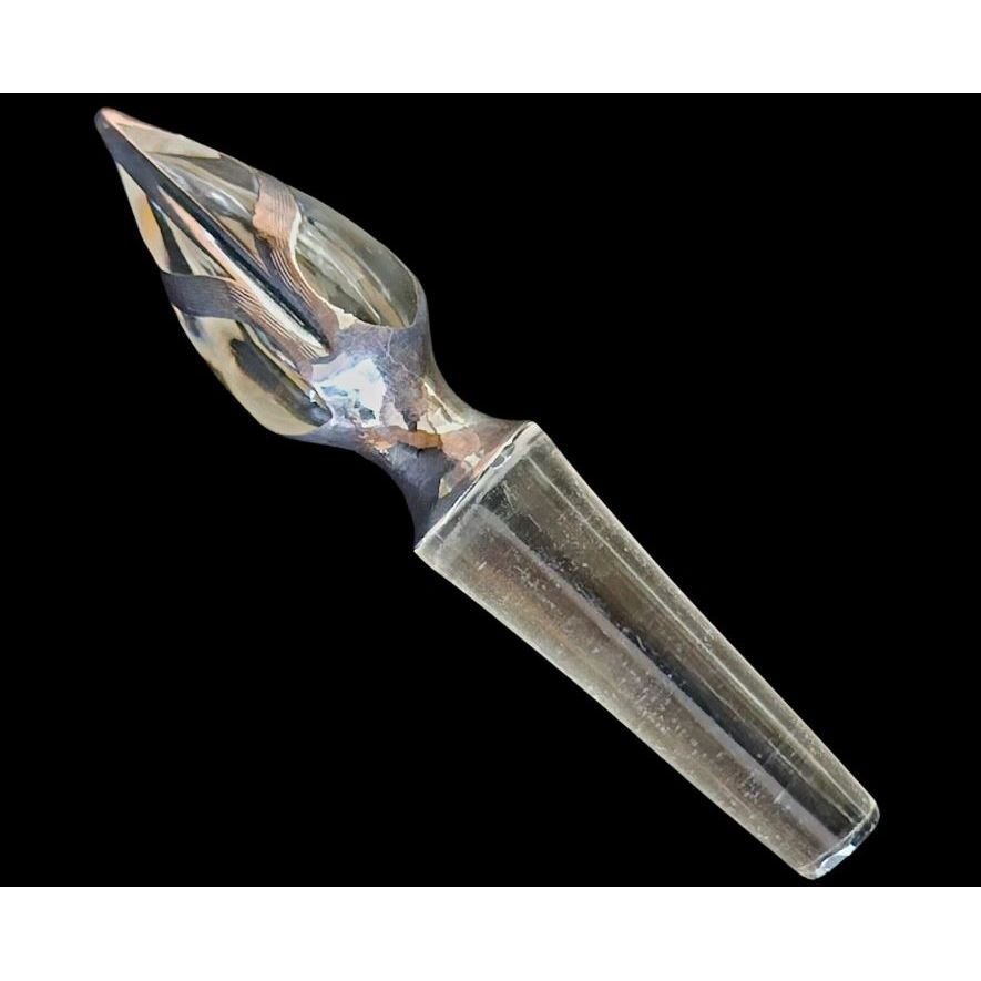 Antique Art Nouveau Hand-Blown 8‑Lobed Glass Perfume Bottle with Sterling Silver Overlay, Alvin Corporation, c.1895 | Bazaa | Designer, Vintage and Antique Furniture