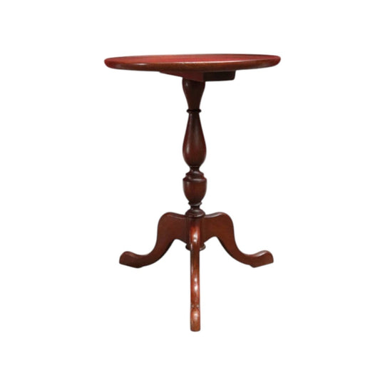 Antique Australian Cedar Circular Wine Table with Single Pedestal Tri‑Leg Base, c.1880