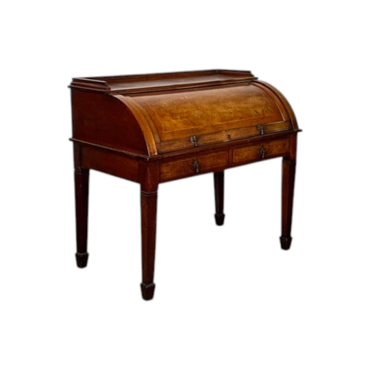 Antique Australian Cedar Cylinder Desk / Writing Table