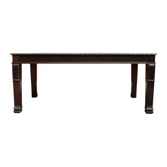 Antique Australian Ed Rosenstengel Silky Oak Dining Table with Carved Legs