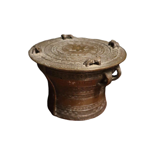 Antique bronze Burmese Rain (Frog) Drum 1