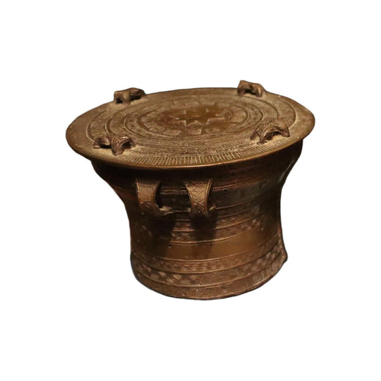 Antique bronze Burmese Rain (Frog) Drum 2