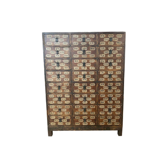 Antique Chinese Medicine Cabinet – Qing Dynasty | 24 Drawers