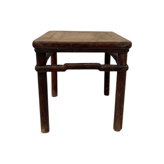 Antique Chinese Square Elm Side Table | 45x45x49cm