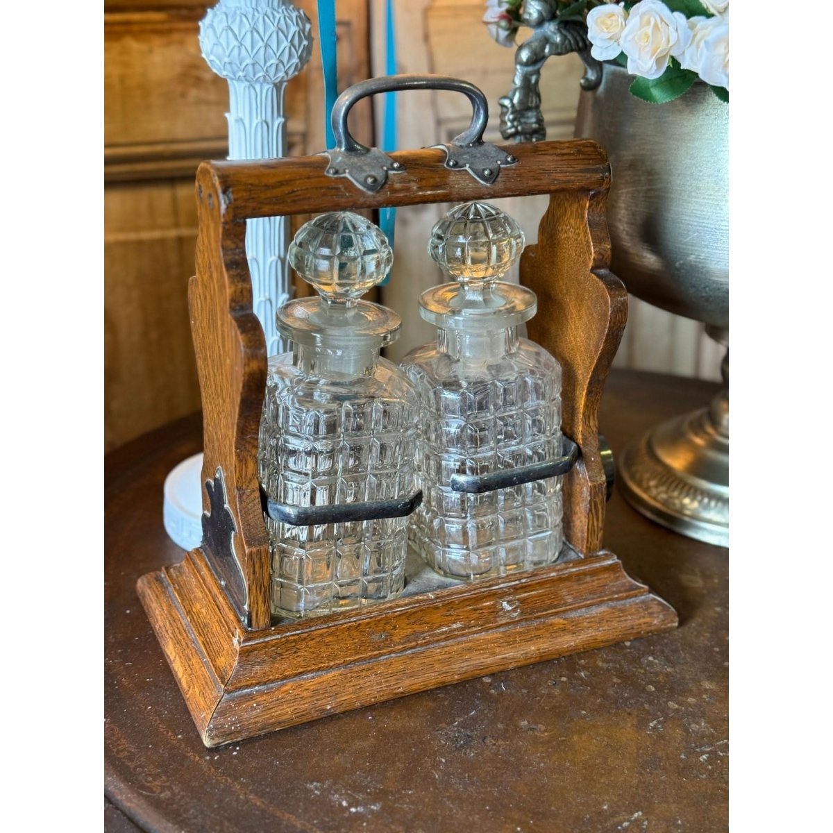 Antique Decorative Edwardian Tantalus | Bazaa | Designer, Vintage and Antique Furniture
