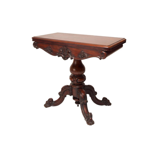 Antique English early Victorian Mahogany Card Table