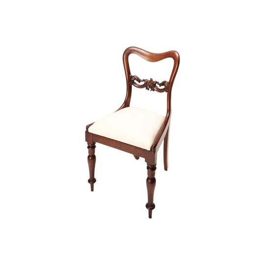 Antique English  early Victorian Set of 6 Mahogany Dining Chairs