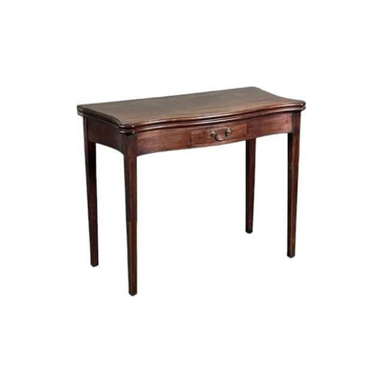 Antique English George III period later 1700s fold over Mahogany Tea Table.